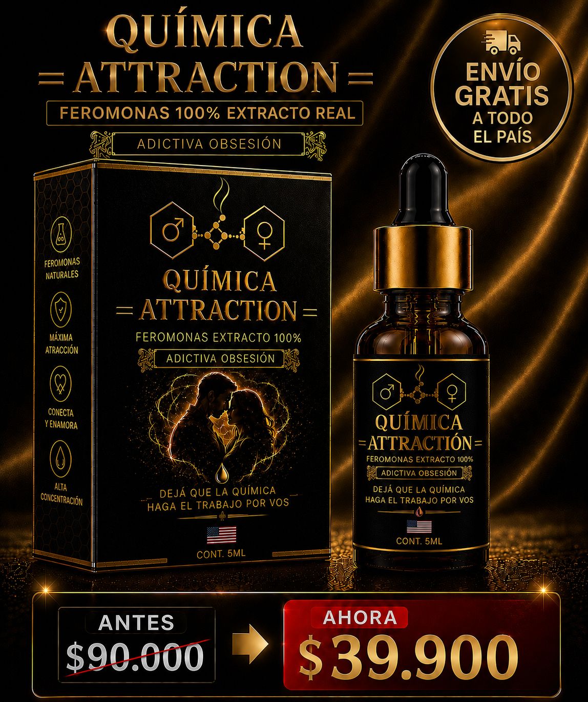 Química Attraction con envío gratis: antes $90.000, ahora $39.900